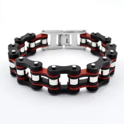 PulseraBrazalete de acero inoxidable - diseño de cadena de moto