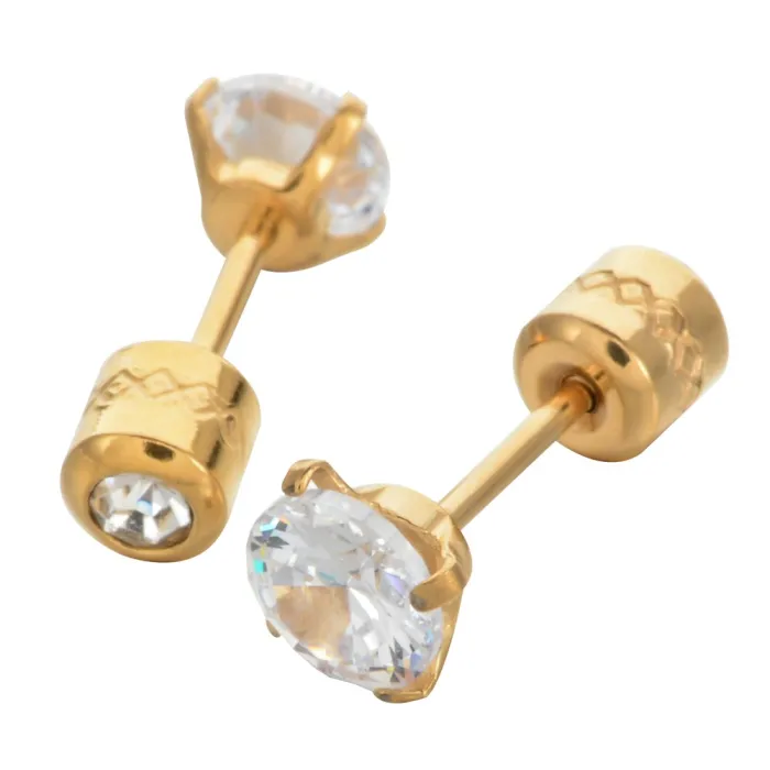 AretesPendientes pequeños con cristal