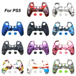Custodia protettiva in silicone - per controller PS5 - con cappucci per levette
