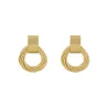 Elegant golden round earrings - multiple circlesEarrings