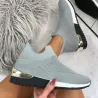 Mesh sportssneakers - slip-on sko - med høj platform