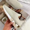 Mesh sportssneakers - slip-on sko - med høj platform