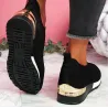 Mesh sportssneakers - slip-on sko - med høj platform