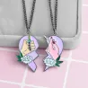 Pendentif en forme de coeur avec collier - "Best Friends" - 2 pièces