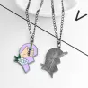 Pendentif en forme de coeur avec collier - "Best Friends" - 2 pièces