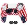 Housse en silicone - pour manette Sony PS5 dualsense - avec 2 prises pour le pouce - impression colorée à l'eau