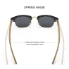MERRYS - klassiske polariserte solbriller - semi-rimless - trestempel - UV400