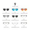 MERRYS - klassiske polariserte solbriller - semi-rimless - trestempel - UV400