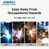 ANDELI - aurinkoenergialla tummuva hitsauskypärä - TIG / MIG / CUT / MMA