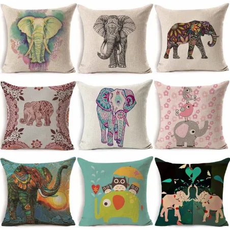 Federa decorativa - elefanti - 45 * 45 cm