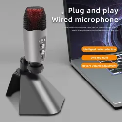 Microfono professionale a condensatore - con uscita cuffia - USB