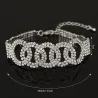 Bracelet en argent luxueux avec cristaux