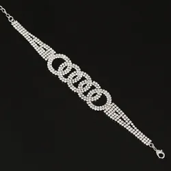 Luxe zilveren armband met kristallenArmbanden
