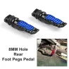 Pedaleiras traseiras universais para motocicletas - apoio para os pés do passageiro - 8mm - 2 peças