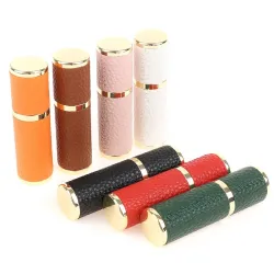 Leather perfume bottle - empty metal container - 5mlPerfumes