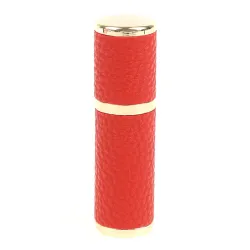 Læderparfumeflaske - tom metalbeholder - 5ml
