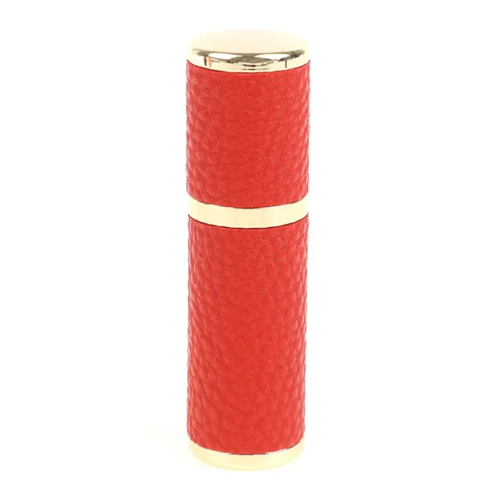Läderparfymflaska - tom metallbehållare - 5ml