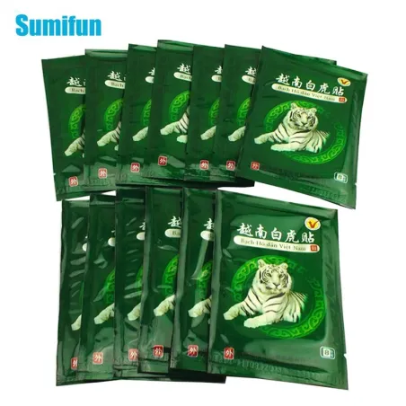 Hvit tigerbalsam - smertelindrende plaster - muskler / skuldre / nakke - 16 stk.