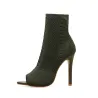Modischer Peeptoe - High Heel - Stiefeletten - Pumps
