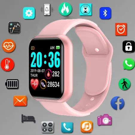 Smartwatch digitale - LED - Bluetooth - Android - IOS - unisex