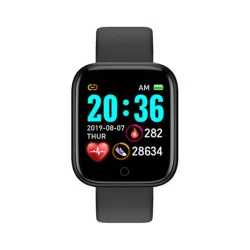 Montre intelligente numérique - LED - Bluetooth - Android - IOS - unisexe