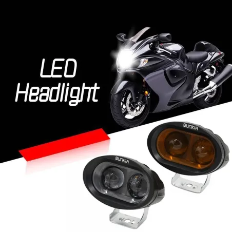 Faro LED per moto - impermeabile - 20W - 2000lm