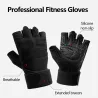Professionelle fitnesshandsker - halvfinger - honeycomb design