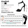 Sexy zwarte sandalen met hoge hak - met zwarte kristallenSandalen
