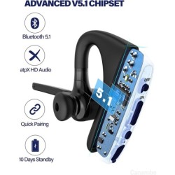 Fones de ouvido Bluetooth - Fone de ouvido sem fio HD - com microfone duplo CVC8.0 - redução de ruído