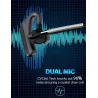 Bluetooth-øretelefoner - HD trådløst headset - med CVC8.0 dobbel mikrofon - støyreduksjon
