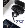 Bluetooth-øretelefoner - HD trådløst headset - med CVC8.0 dobbel mikrofon - støyreduksjon