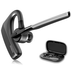 Bluetooth-øretelefoner - HD trådløst headset - med CVC8.0 dobbel mikrofon - støyreduksjon
