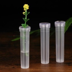 Gennemsigtige plastikrør - mini blomsterholder - vandbeholder - 50 stk