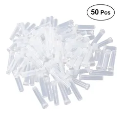 Gjennomsiktige plastrør - mini blomsterholder - vannbeholder - 50 stk