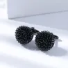 Elegante manchetknapper - rund blomsterbombe