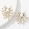 Sunflower shaped earrings - with crystals / pearlsEarrings