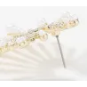 Boucles d'oreilles en forme de tournesol - avec cristaux / perles