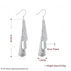 Boucles d'oreilles élégantes en argent - feuilles d'arbre givrées