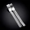AretesPendientes largos de plata - borlas de varias capas