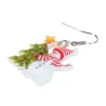 Christmas earrings - enamel snowmen / Christmas treeEarrings