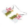 Christmas earrings - enamel snowmen / Christmas treeEarrings