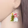Christmas earrings - enamel snowmen / Christmas treeEarrings