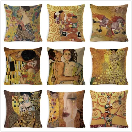 Fodera per cuscino decorativo - Dipinto di Gustav Klimt - 45 cm * 45 cm