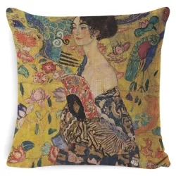 Dekorativt kuddfodral - Gustav Klimt målning - 45cm * 45cm