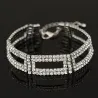 PulseraElegante pulsera ancha de cristal
