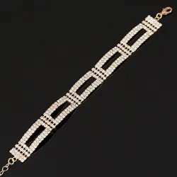 PulseraElegante pulsera ancha de cristal