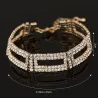 Elegant bred krystal armbånd