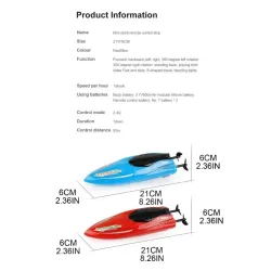 Bateau de course RC - avec télécommande - jouet électrique