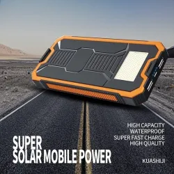 Batterie externe solaire - chargeur de batterie - double USB - étanche - 20000mAh