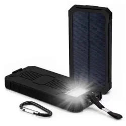 Solenergibank - batteriladdare - dubbla USB - vattentät - 20000mAh